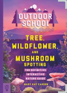 Product shot of the Odd Dot Outdoor School: Tree, Wildflower and Mushroom Spotting​ book.